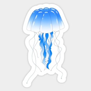 Dark Blue Jellofish Sticker